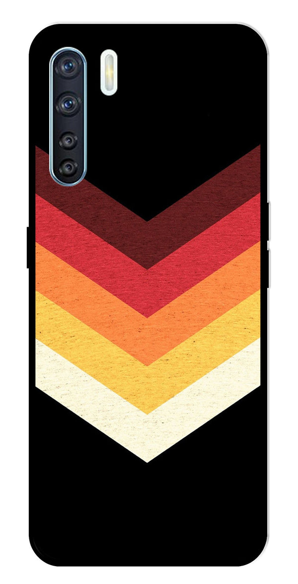 MultiColor Arrow Metal Mobile Case for Oppo F15   (Design No -04)