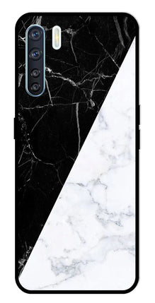 Black White Marble Design Metal Mobile Case for Oppo F15