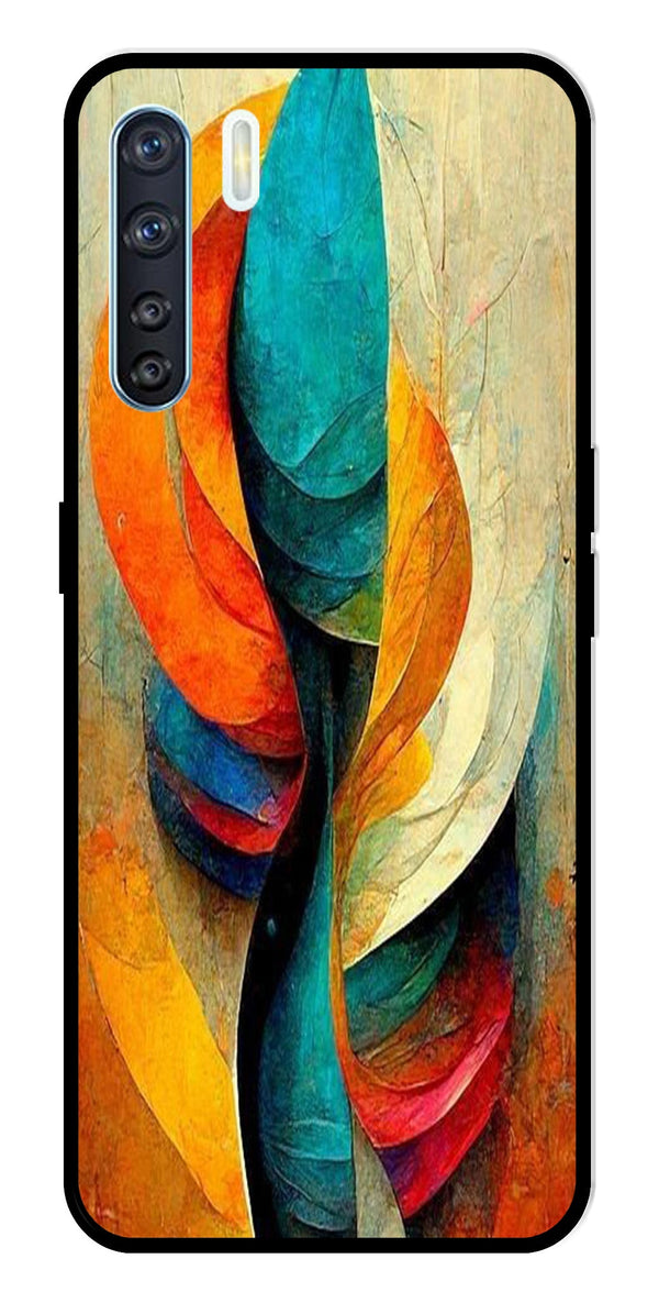 Modern Art Metal Mobile Case for Oppo F15   (Design No -11)