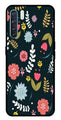 Floral Pattern2 Metal Mobile Case for Oppo F15   (Design No -12)