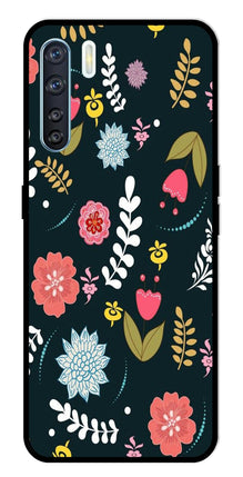 Floral Pattern2 Metal Mobile Case for Oppo F15