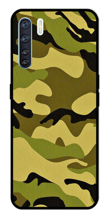 Army Pattern Metal Mobile Case for Oppo F15