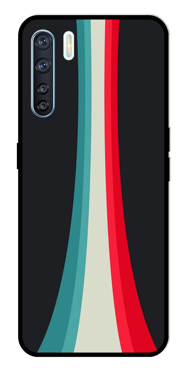 Modern Art Colorful Metal Mobile Case for Oppo F15   (Design No -48)
