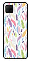 Colorful Feathers Metal Mobile Case for Oppo F17   (Design No -06)