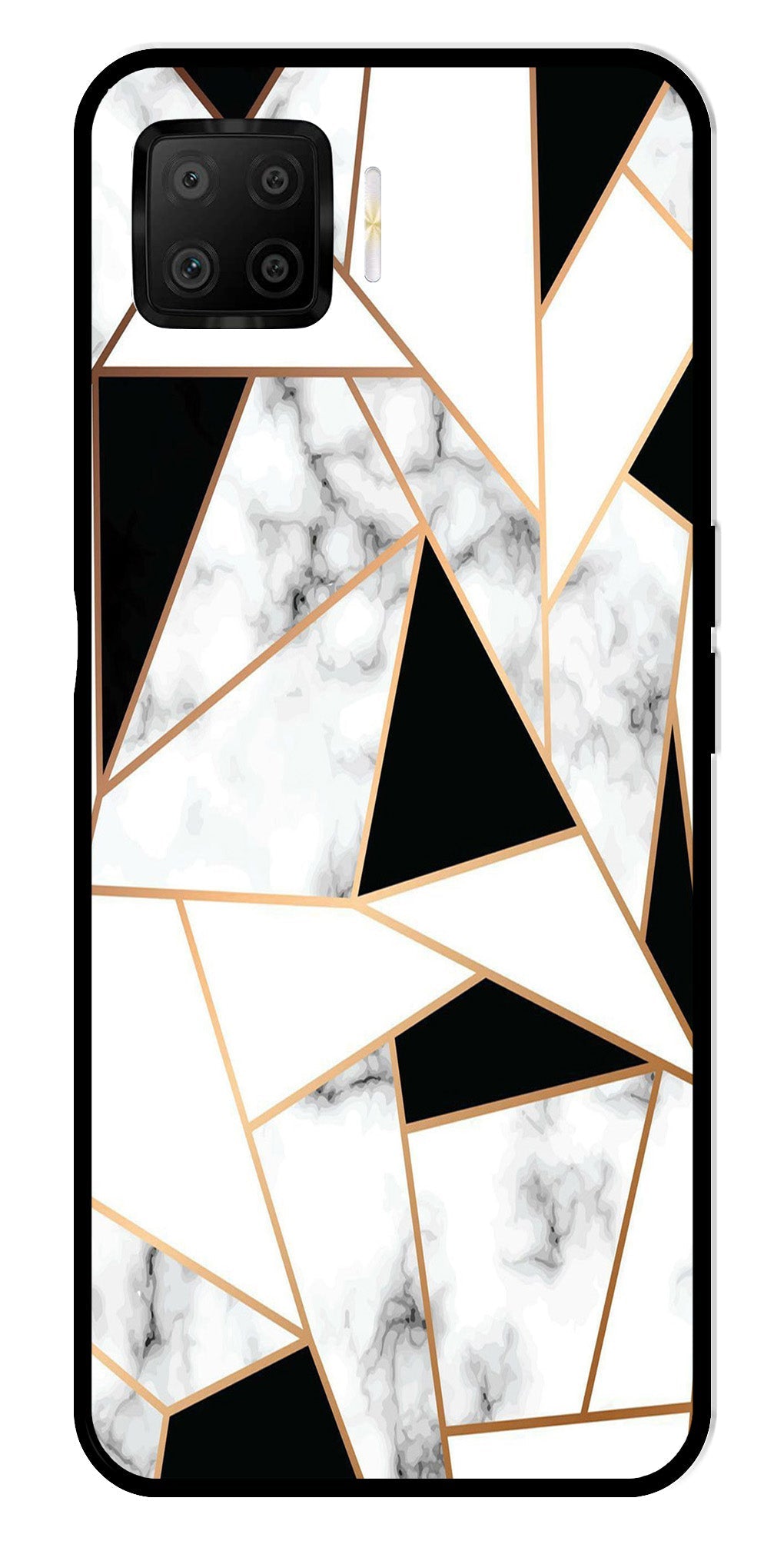 Marble Design Metal Mobile Case for Oppo A73   (Design No -08)