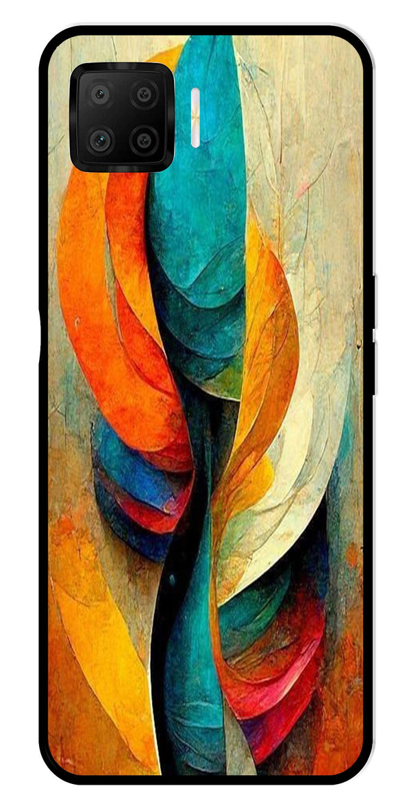 Modern Art Metal Mobile Case for Oppo F17   (Design No -11)