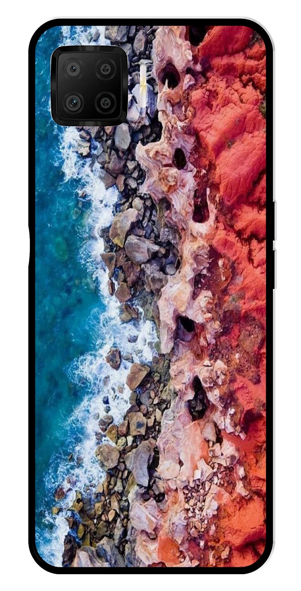 Sea Shore Metal Mobile Case for Oppo A73   (Design No -18)