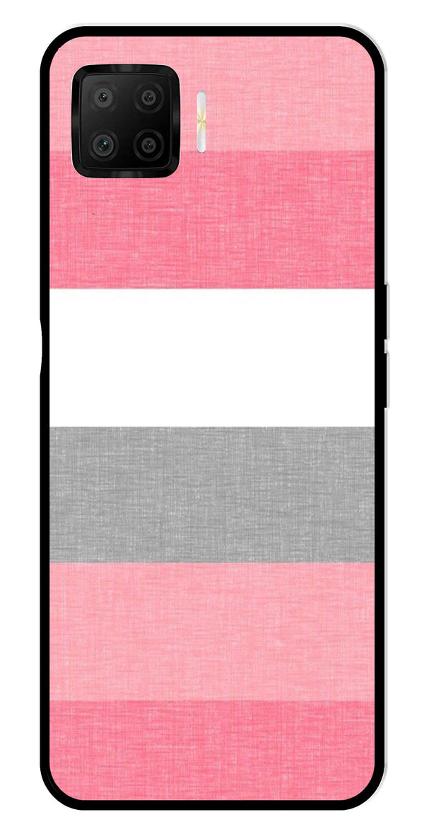 Pink Pattern Metal Mobile Case for Oppo A73   (Design No -23)