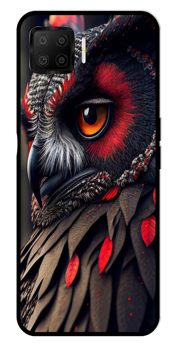 Owl Design Metal Mobile Case for Oppo F17   (Design No -26)