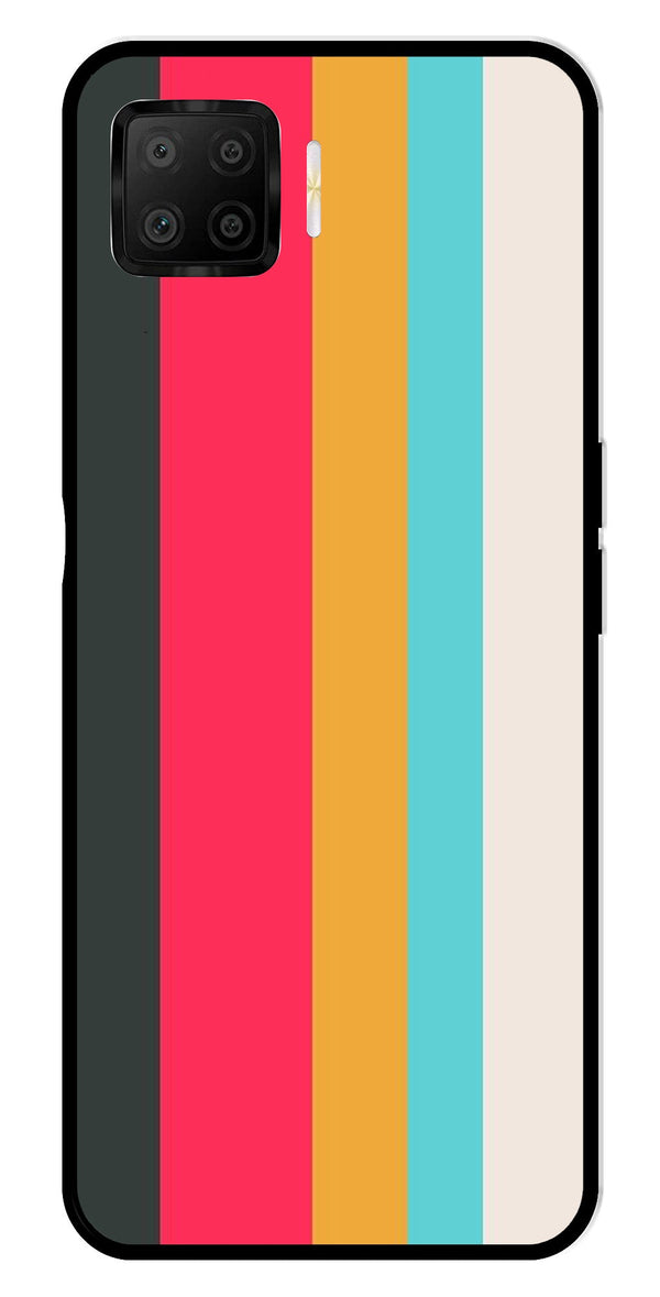 Muted Rainbow Metal Mobile Case for Oppo A73   (Design No -31)