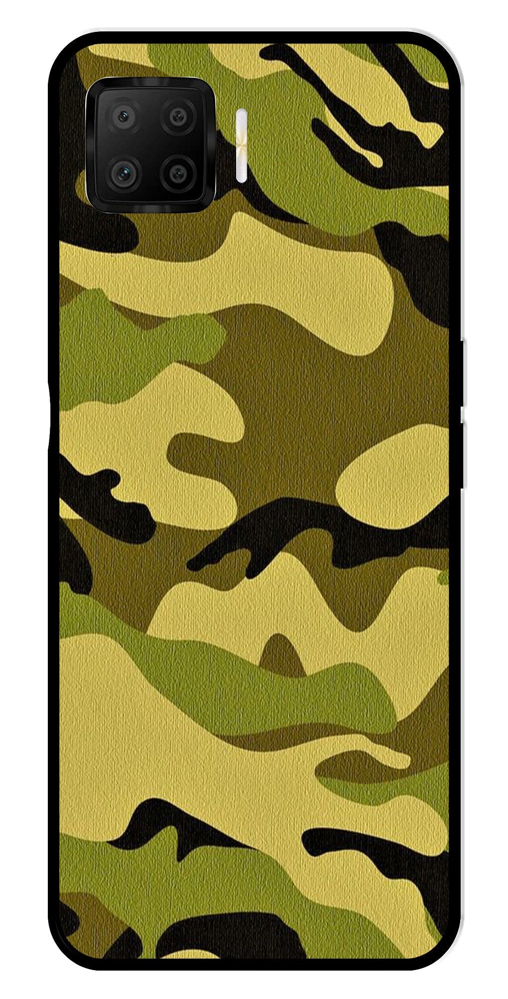 Army Pattern Metal Mobile Case for Oppo A73   (Design No -35)
