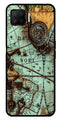 Map Design Metal Mobile Case for Oppo F17   (Design No -54)