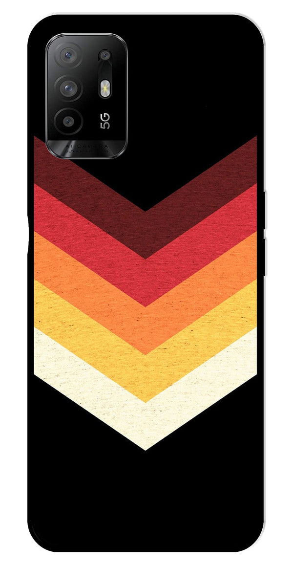MultiColor Arrow Metal Mobile Case for Oppo A95   (Design No -04)