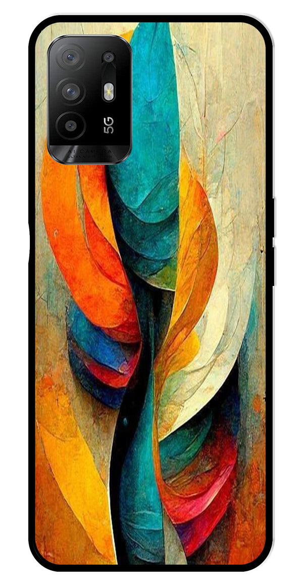 Modern Art Metal Mobile Case for Oppo A95   (Design No -11)