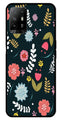 Floral Pattern2 Metal Mobile Case for Oppo F19 Pro Plus   (Design No -12)