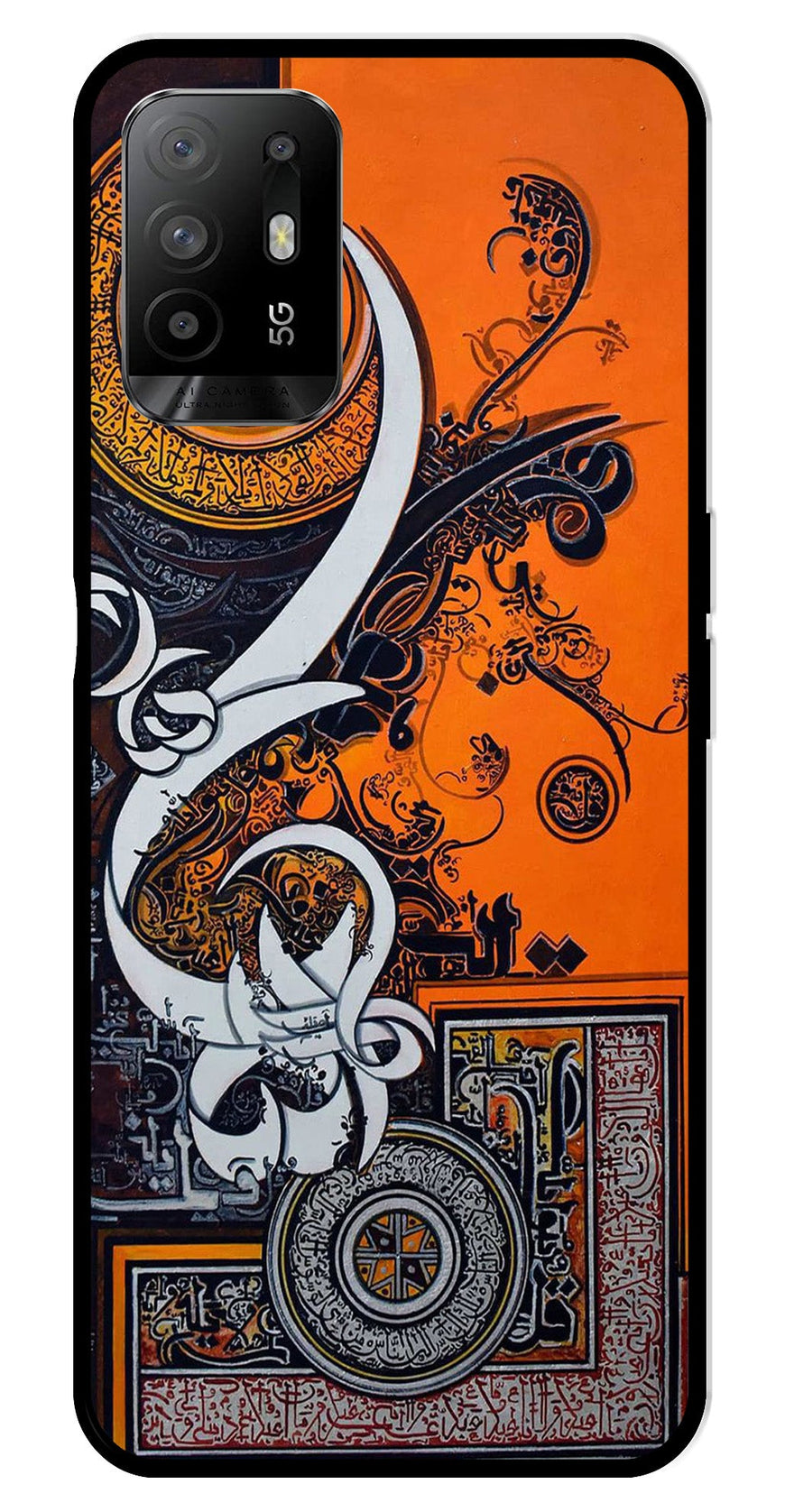 Qalander Art Metal Mobile Case for Oppo A95   (Design No -16)