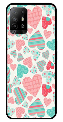 Hearts Pattern Metal Mobile Case for Oppo A95