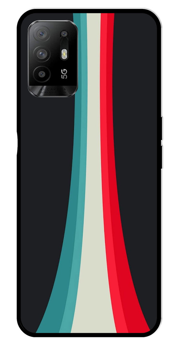 Modern Art Colorful Metal Mobile Case for Oppo A95   (Design No -48)