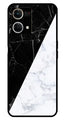 Black White Marble Design Metal Mobile Case for Oppo F21 Pro    (Design No -09)