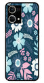 Flower Leaves Design Metal Mobile Case for Oppo F21 Pro    (Design No -50)