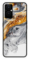 Marble Pattern Metal Mobile Case for Oppo F21 Pro 5G    (Design No -36)