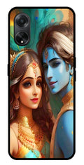 Lord Radha Krishna Metal Mobile Case for Oppo A1 5G    (Design No -01)