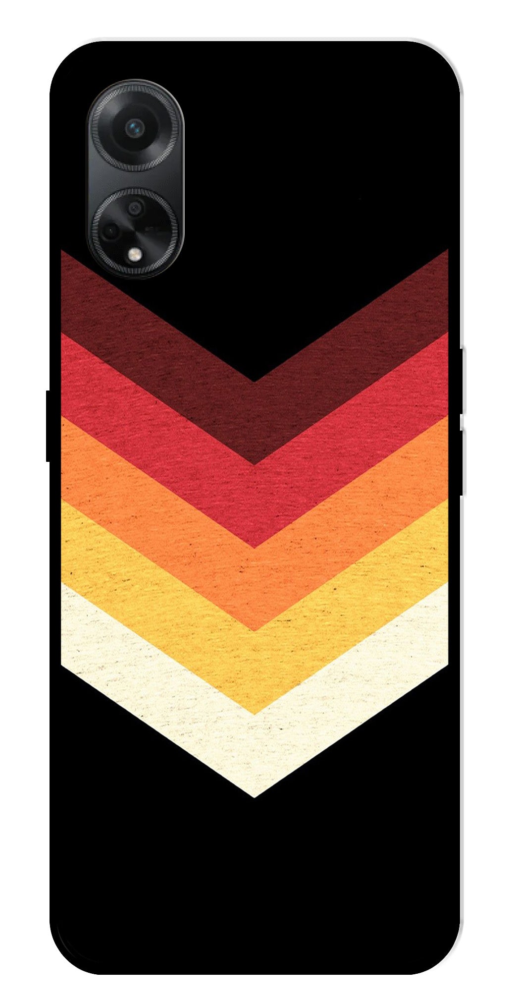 MultiColor Arrow Metal Mobile Case for Oppo A1 5G    (Design No -04)