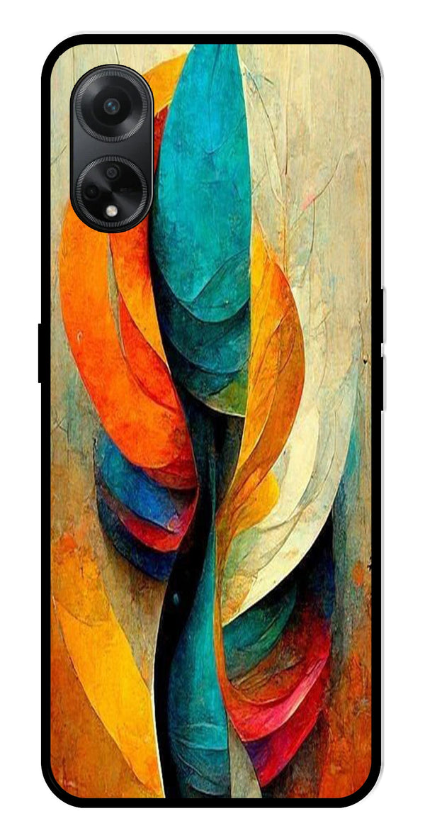 Modern Art Metal Mobile Case for Oppo F23 5G    (Design No -11)