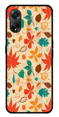 Leafs Design Metal Mobile Case for Oppo A1 5G    (Design No -14)