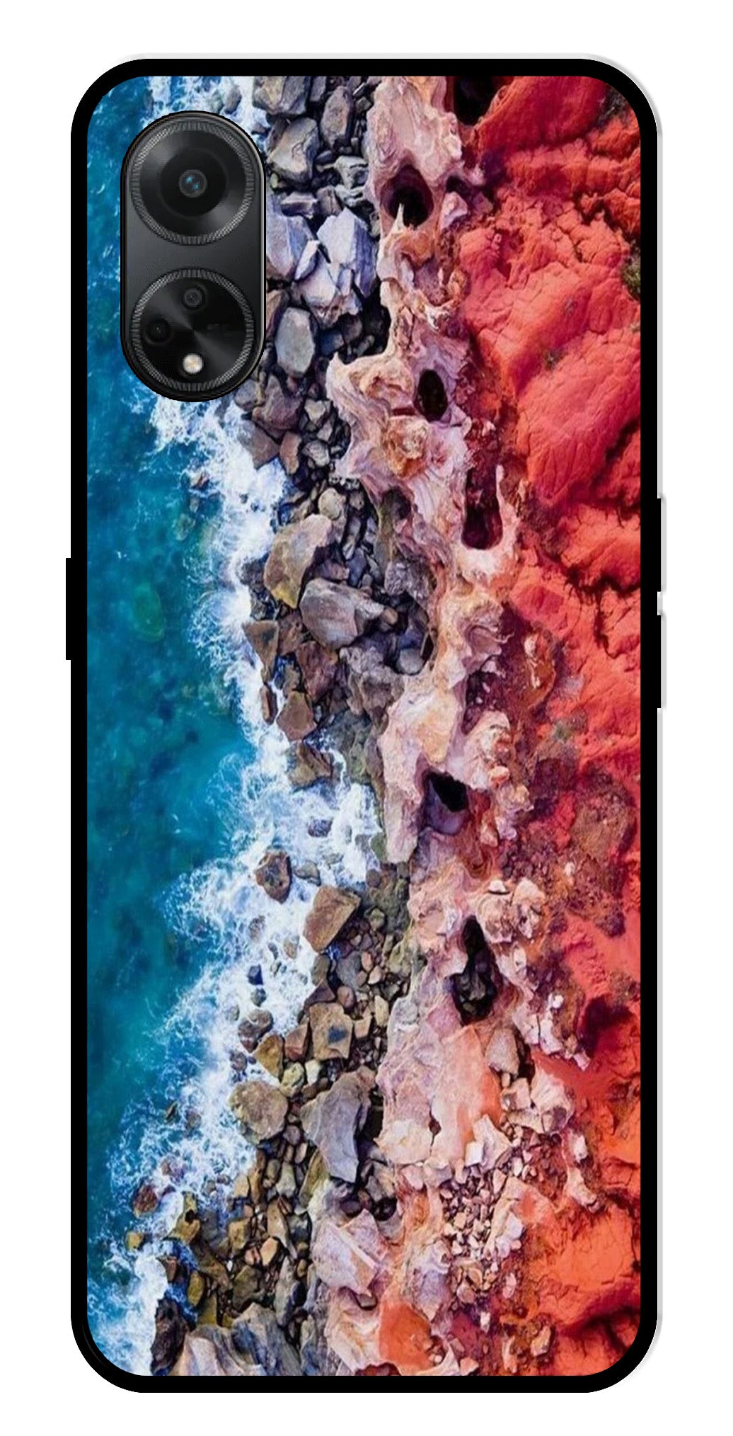 Sea Shore Metal Mobile Case for Oppo A1 5G    (Design No -18)