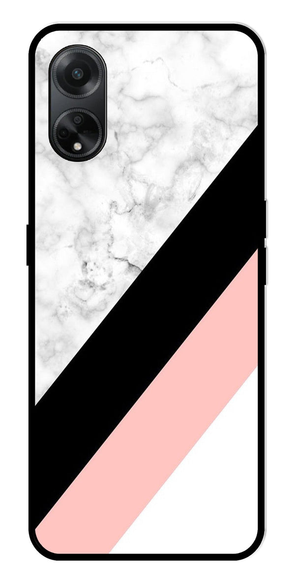 Marble Design Metal Mobile Case for Oppo F23 5G    (Design No -24)