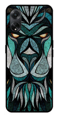 Lion Pattern Metal Mobile Case for Oppo A1 5G    (Design No -40)