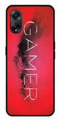 Gamer Pattern Metal Mobile Case for Oppo A1 5G    (Design No -41)