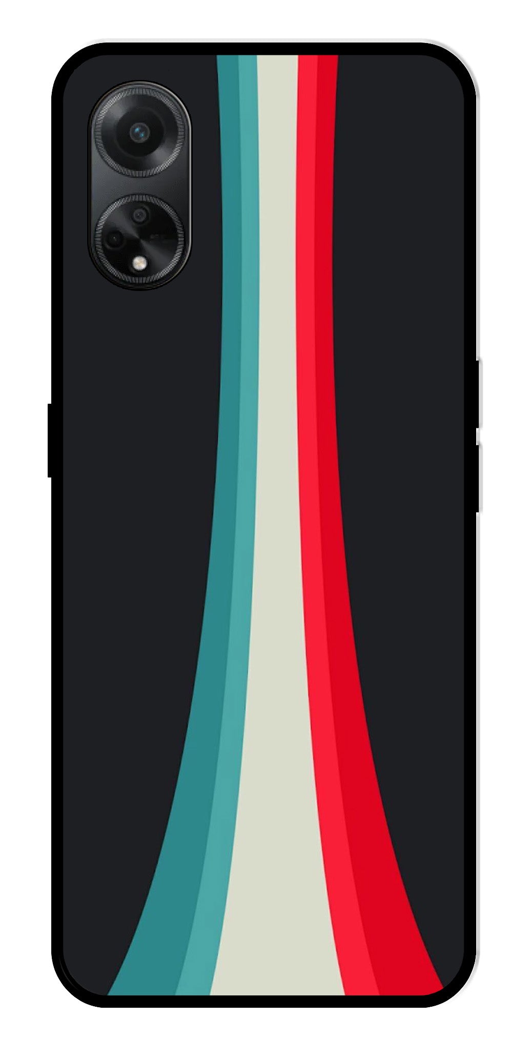Modern Art Colorful Metal Mobile Case for Oppo A1 5G    (Design No -48)