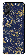 Floral Pattern  Metal Mobile Case for Oppo A1 5G    (Design No -52)