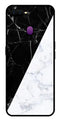 Black White Marble Design Metal Mobile Case for Oppo F9   (Design No -09)
