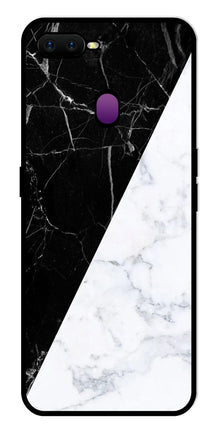 Black White Marble Design Metal Mobile Case for Oppo F9