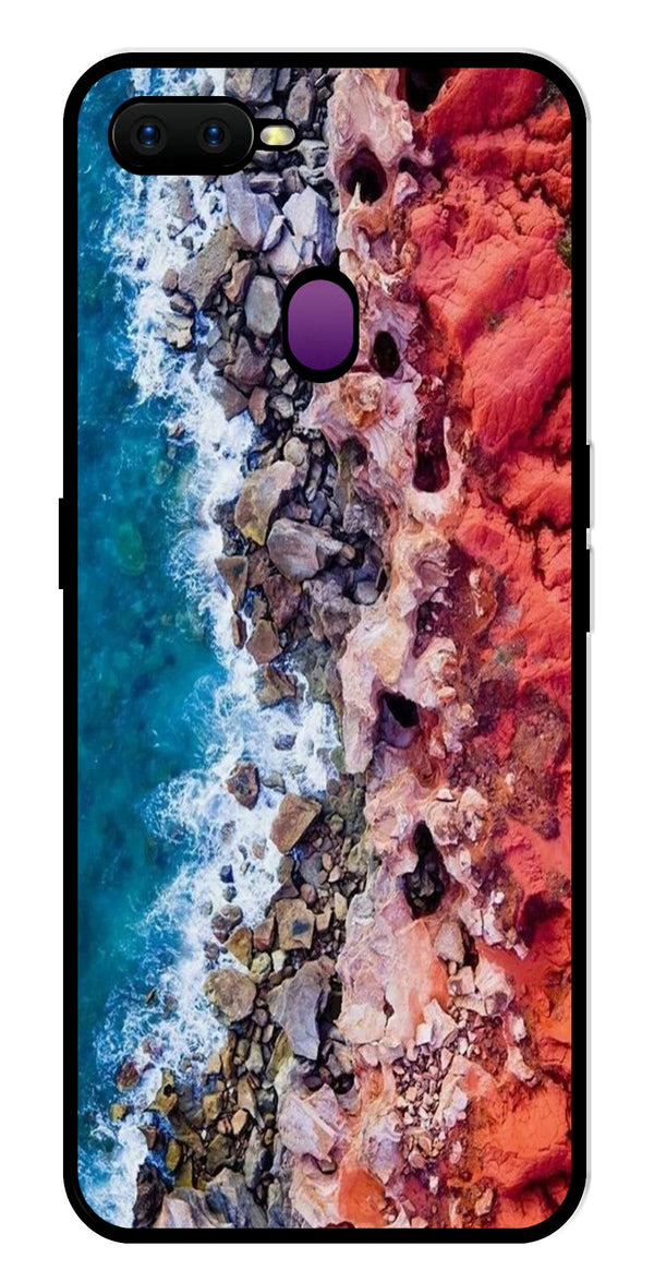 Sea Shore Metal Mobile Case for Oppo F9   (Design No -18)