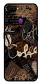 Coffee Pattern Metal Mobile Case for Oppo F9   (Design No -37)