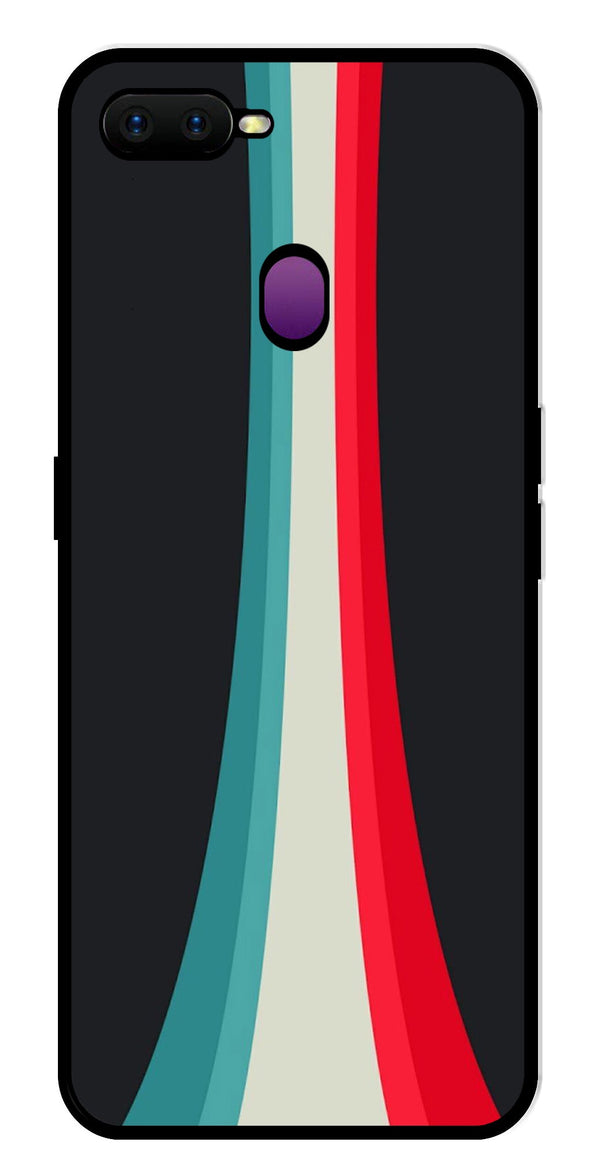 Modern Art Colorful Metal Mobile Case for Oppo F9   (Design No -48)