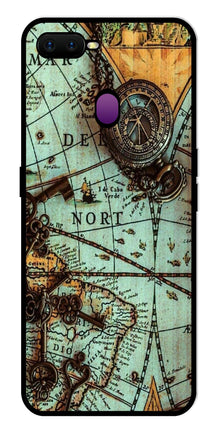 Map Design Metal Mobile Case for Oppo F9