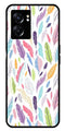 Colorful Feathers Metal Mobile Case for Oppo K10 5G   (Design No -06)