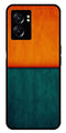 Orange Green Pattern Metal Mobile Case for Oppo K10 5G   (Design No -45)