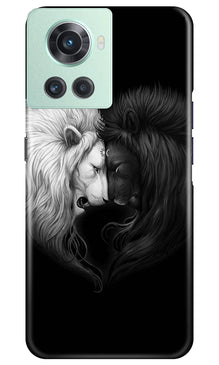 Dark White Lion Mobile Back Case for OnePlus 10R 5G  (Design - 140)