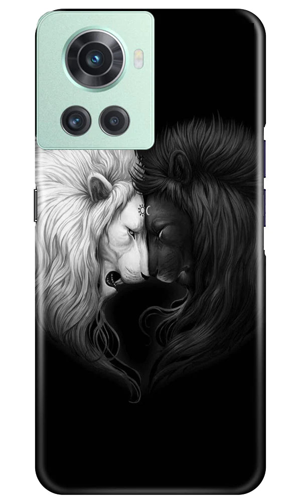 Dark White Lion Case for OnePlus 10R 5G  (Design - 140)