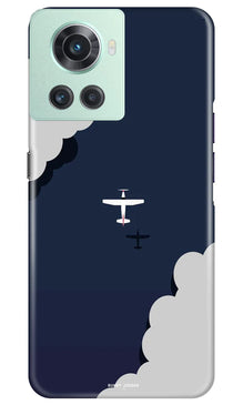 Clouds Plane Mobile Back Case for OnePlus 10R 5G (Design - 165)