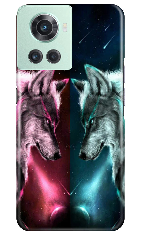 Wolf fight Case for OnePlus 10R 5G (Design No. 190)