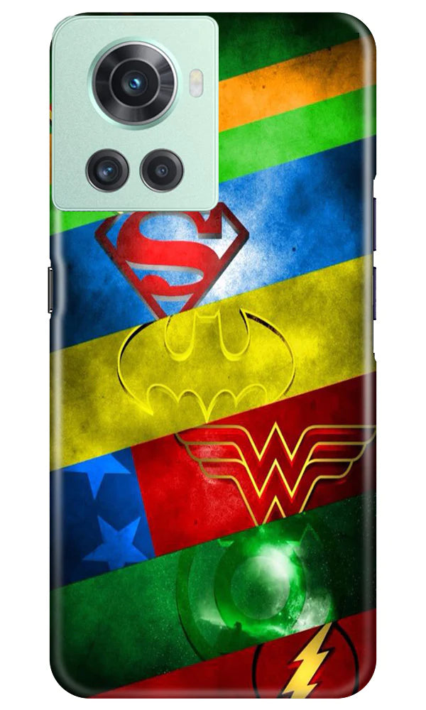 Superheros Logo Case for OnePlus 10R 5G (Design No. 220)