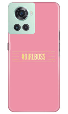 Girl Boss Pink Mobile Back Case for OnePlus 10R 5G (Design - 232)
