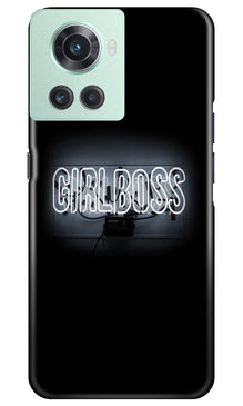 Girl Boss Black Mobile Back Case for OnePlus 10R 5G (Design - 237)